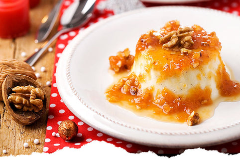 Panna Cota com Doce de Abóbora